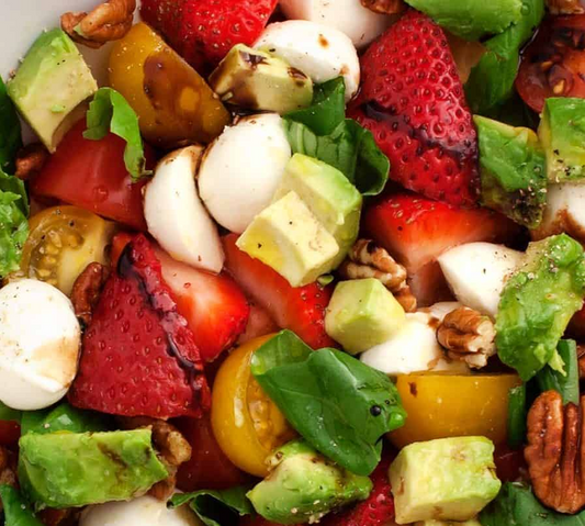 Strawberry Salad with Vines & Groves Balsamic Vinegar