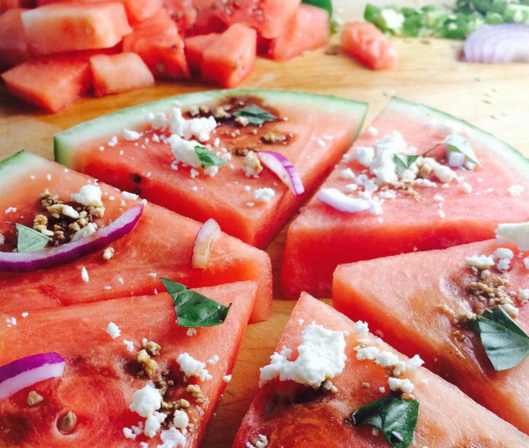 Watermelon Pizza with Fig Balsamic